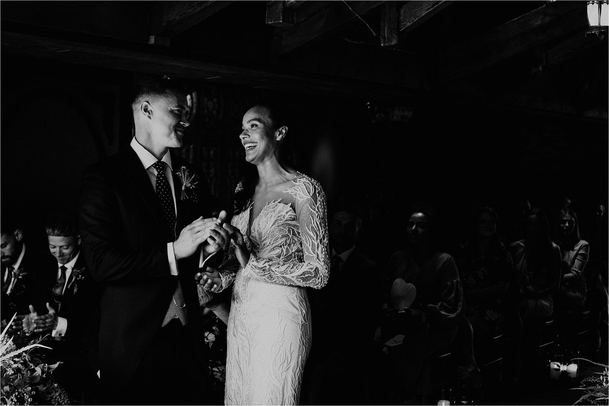 Bride and Groom during their wedding ceremony