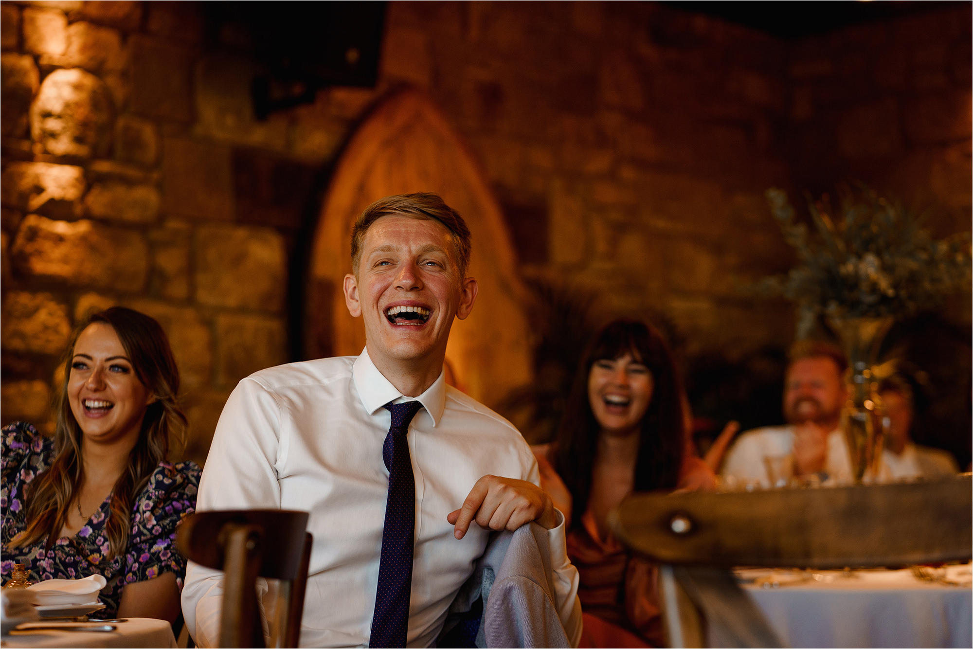 Wedding Guests laughing