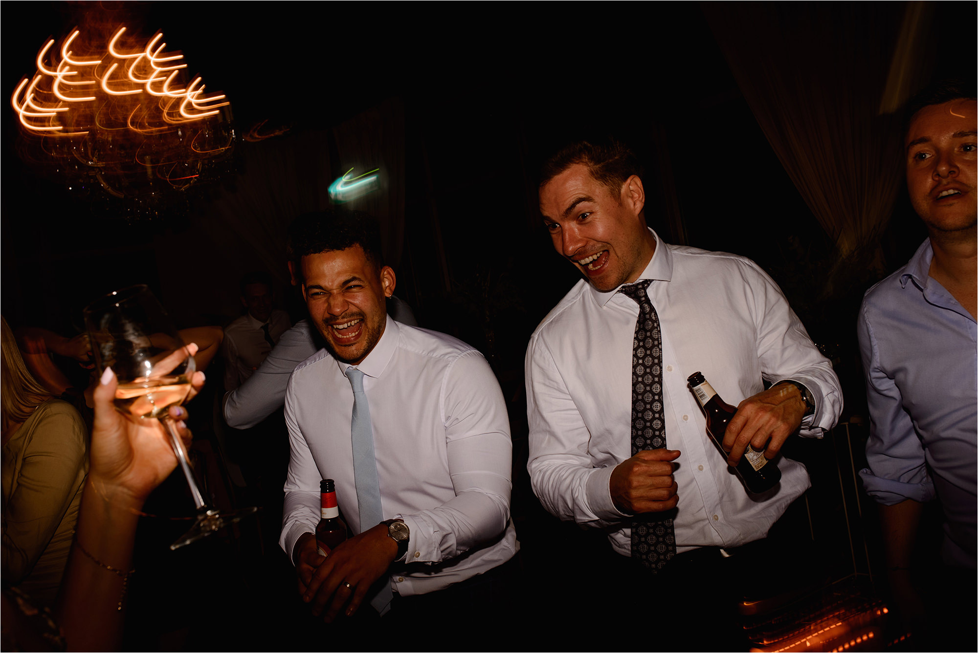 Wedding Guests laughing on the dance floor