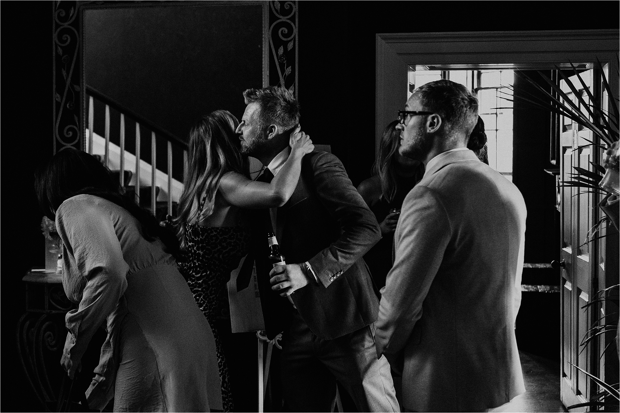 Wedding Guests hugging