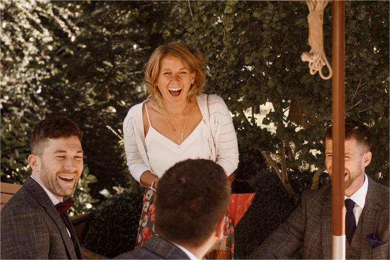 Wedding Guests laughing