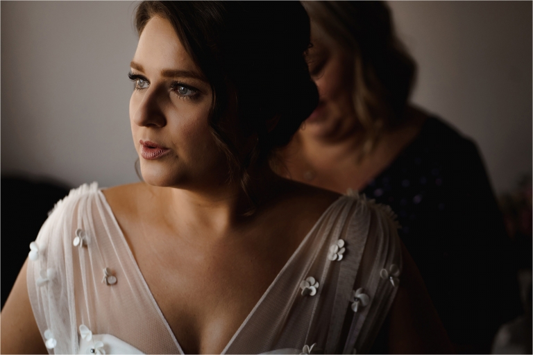 Bride getting emotional