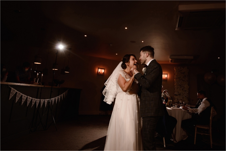 Bride and Groom at The Bridge Prestbury