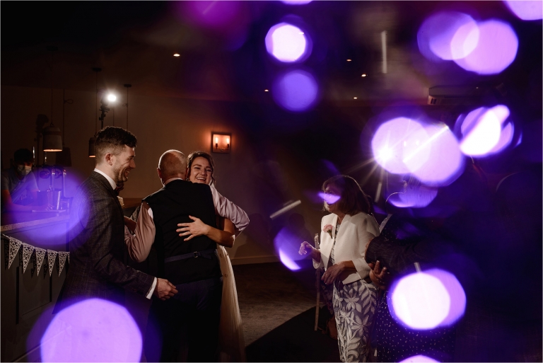 Bride dancing with her father on the dance floor
