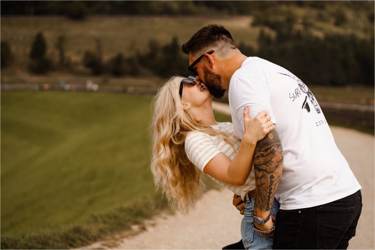 Bride and Groom kissing