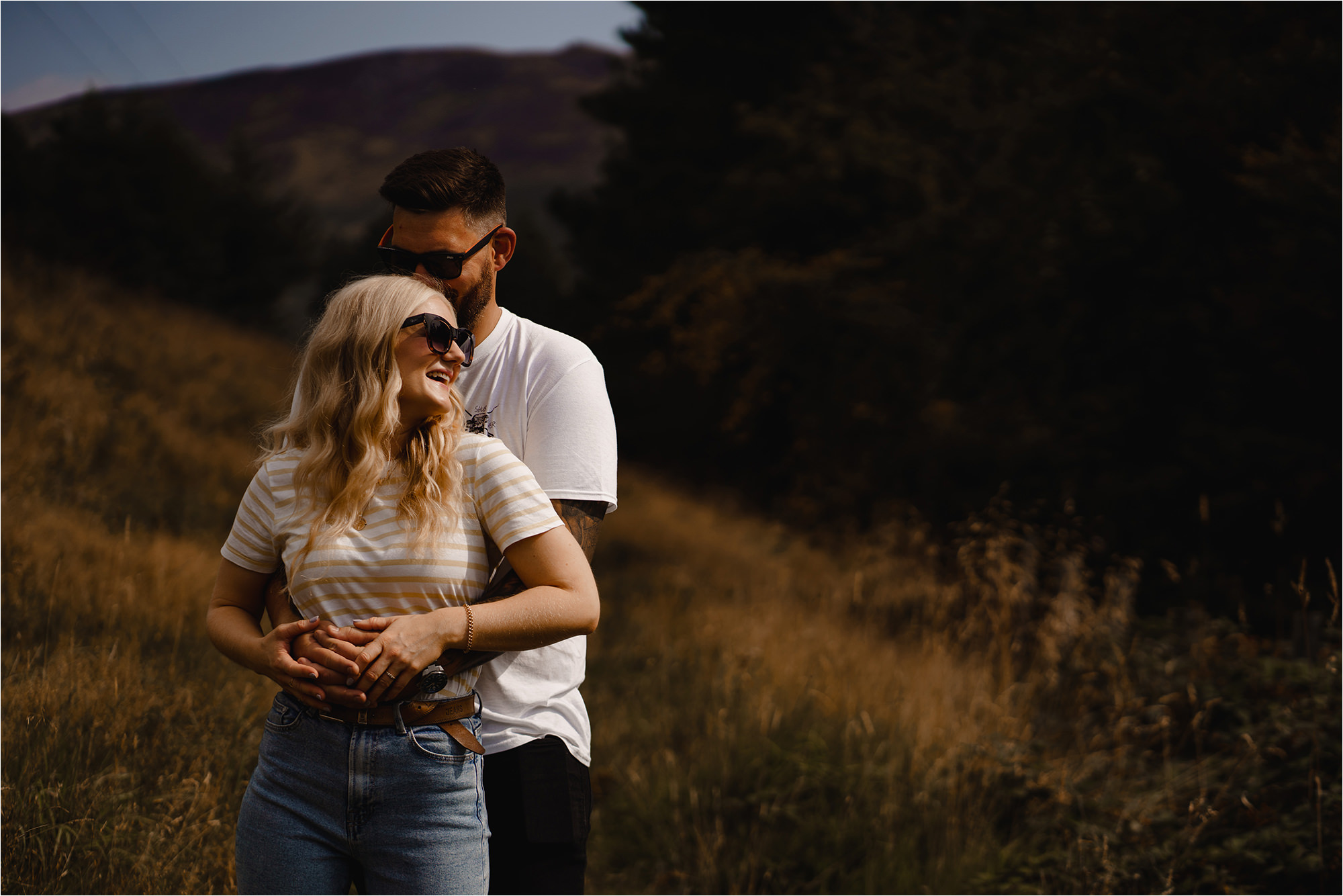 Bride in front of Groom